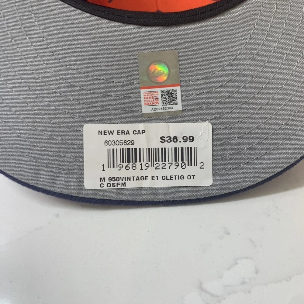 New Era Clemson Tigers Pinstriped Vintage Adjustable 9FIFTY Snapback Hat OSFM